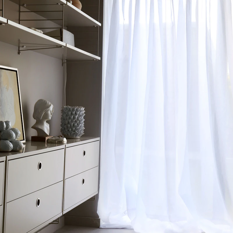 Grace Curtain Double Width 290x250 cm, Chalk White