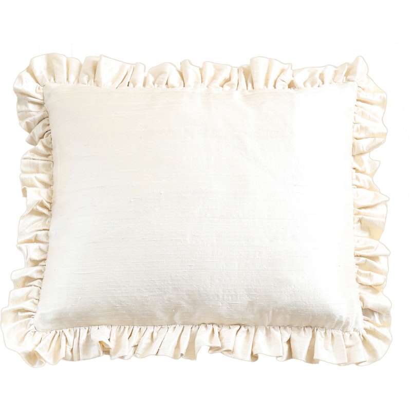 Ruffle Cushion 50x60 cm, Creme