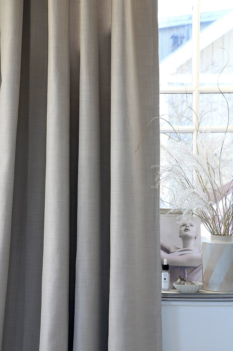 Hotel Blackout Curtain Double Width, Nature, 290x250 cm