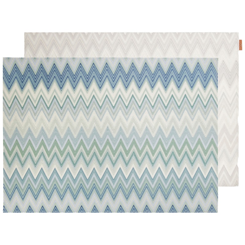 ZigZag Placemat 35x48 cm 2-pack, Petrol