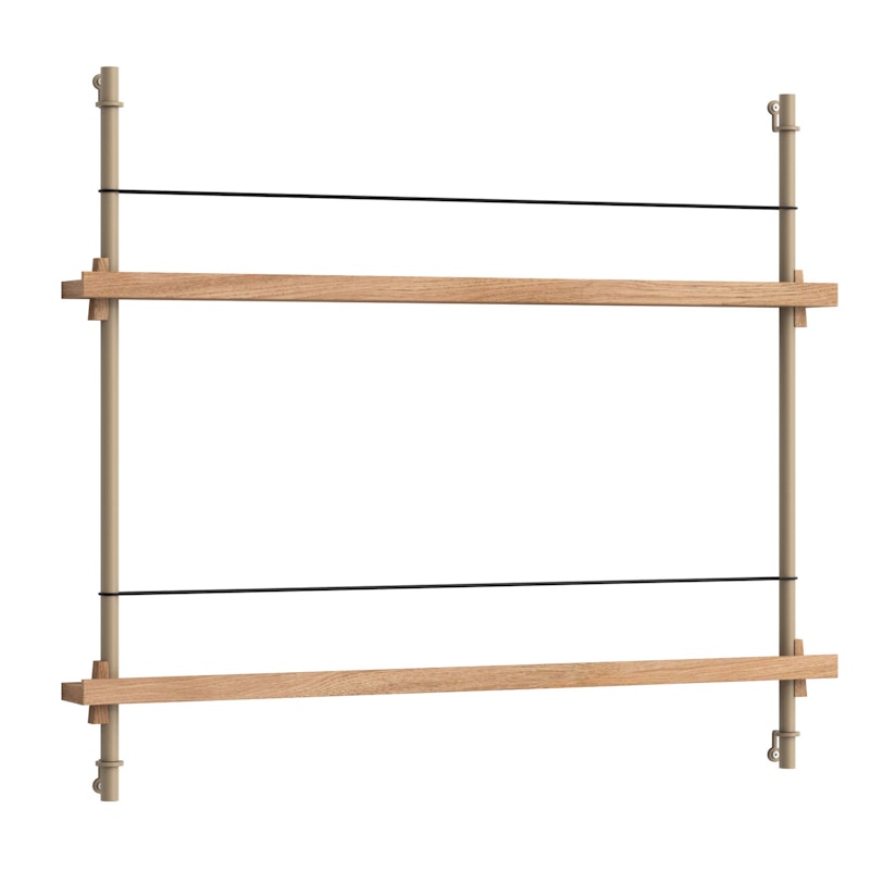 Magazine Shelf 73x85 cm, Oak/Warm Grey