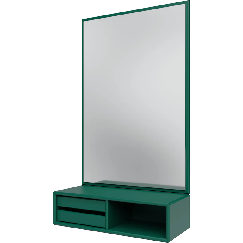 Glance Wall Mirror With Shelf, Pine