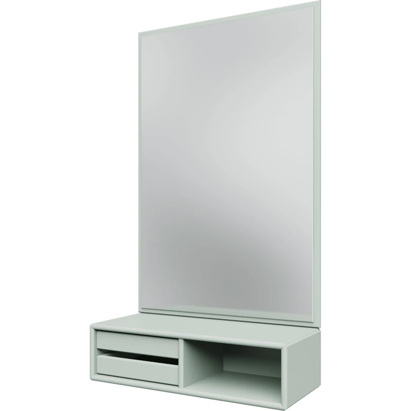 Glance Wall Mirror With Shelf, Mist