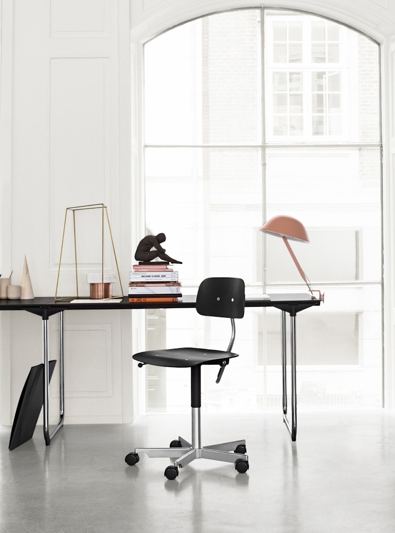 Kevi 2533 Office Chair Black Veneer Polished Aluminium RoyalDesign