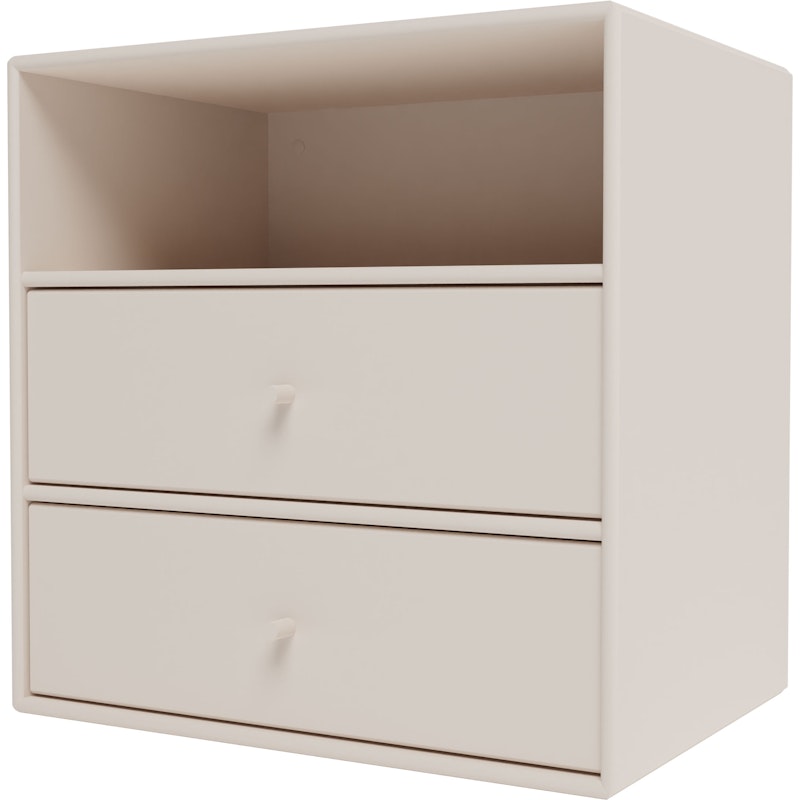 Mini 1006 Shelf With Two Drawers, Clay