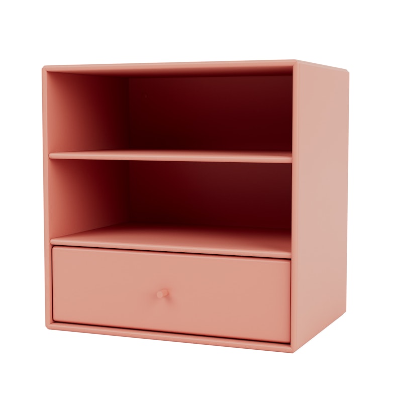 Mini 1005 Shelf With One Drawer, Rhubarb