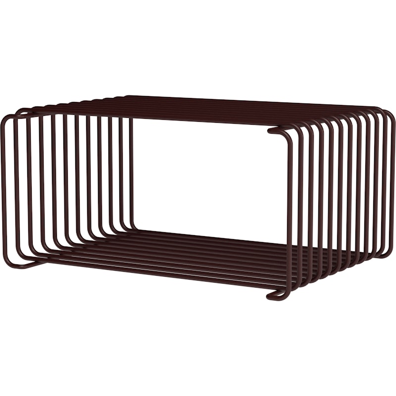 Panton Wire Half Height Shelf 25,7 cm, Black Red