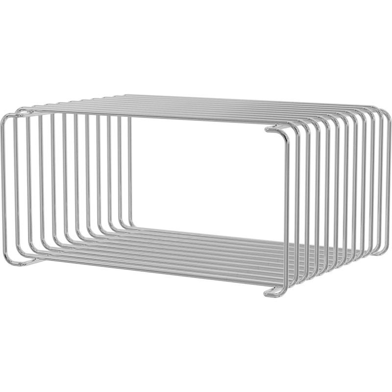 Panton Wire Half Height Shelf 25,7 cm, Chrome
