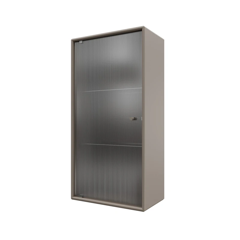 Ripple V Bathroom Cabinet, Truffle
