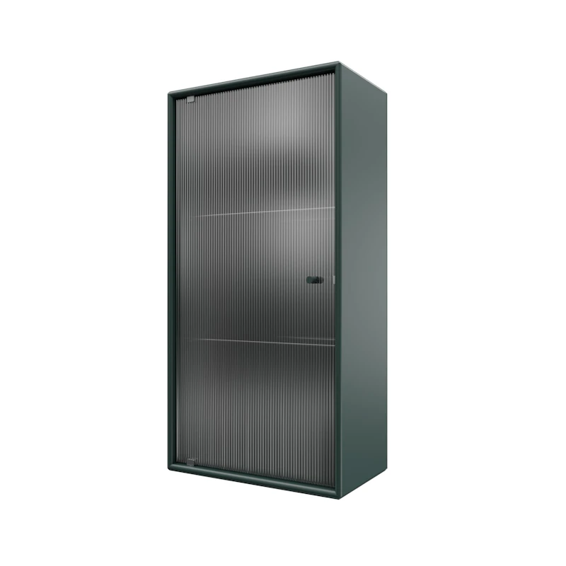 Ripple V Bathroom Cabinet, Black Jade