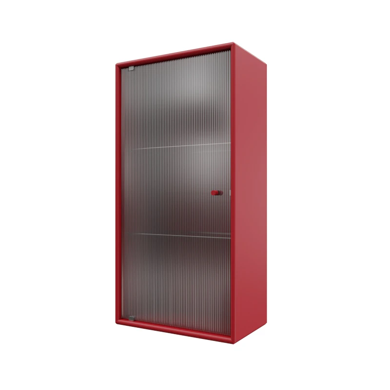 Ripple V Bathroom Cabinet, Beetroot