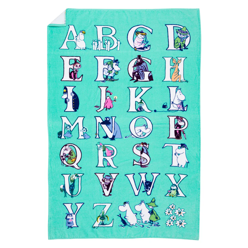 Moomin Bath Towel Alphabet 85x150 cm