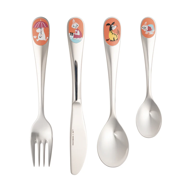 Moomin Childrens Cutlery 4-pack Under the umbrella