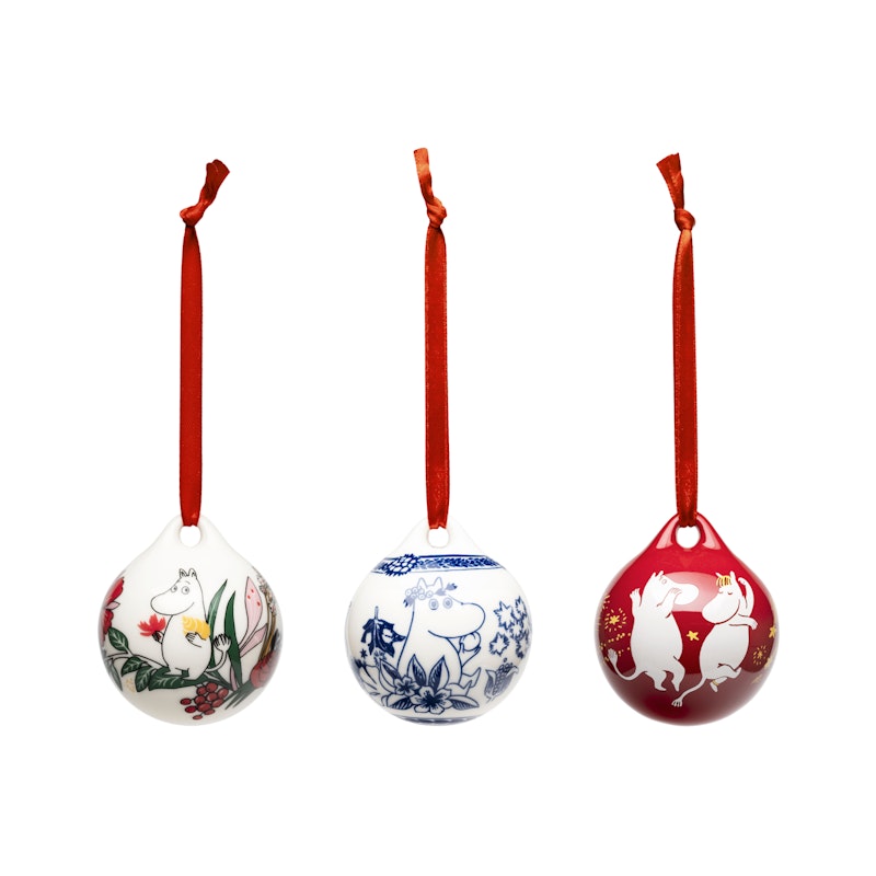 Moomin Christmas Ball 50 mm 3-pack