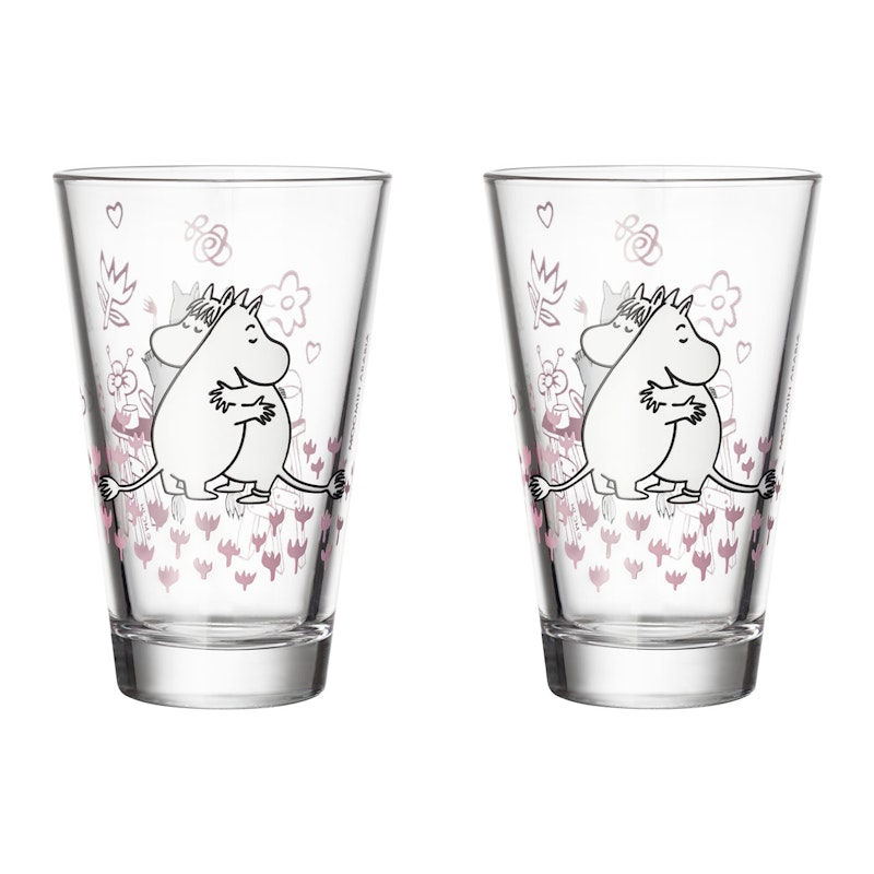 Moomin Glass 2-pack Love 30