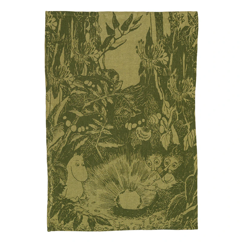 Moomin Kitchen Towel The Forest of Mystery, Green
