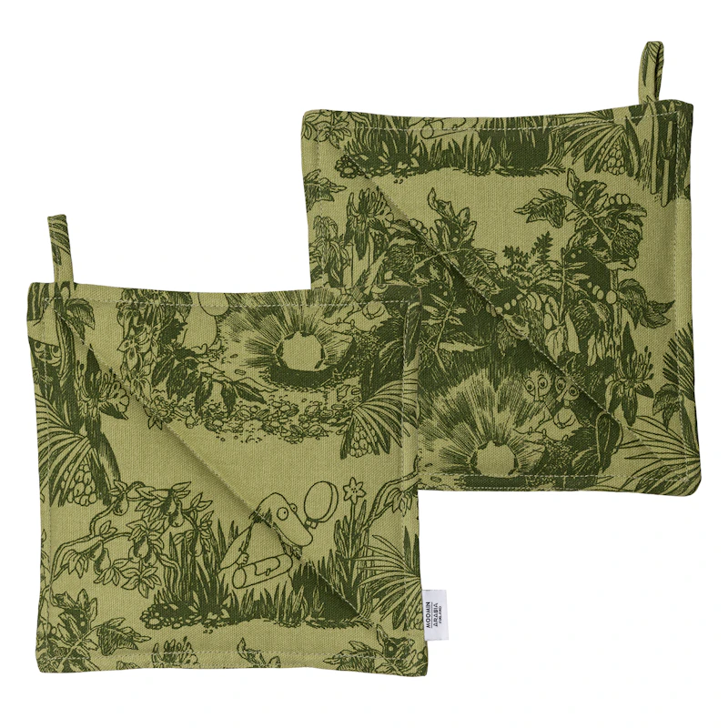 Moomin Pot Holder 2-pack The Forest of Mystery, Green