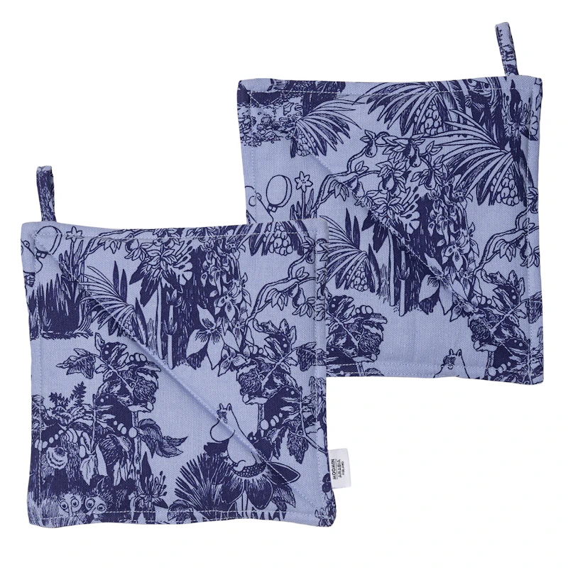 Moomin Pot Holder 2-pack The Forest of Mystery, Blue