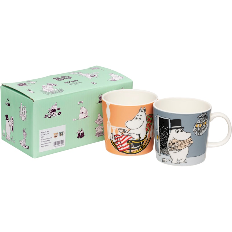 Moomin Mug Moominmamma & Moominpappa 30 cl 2-pack