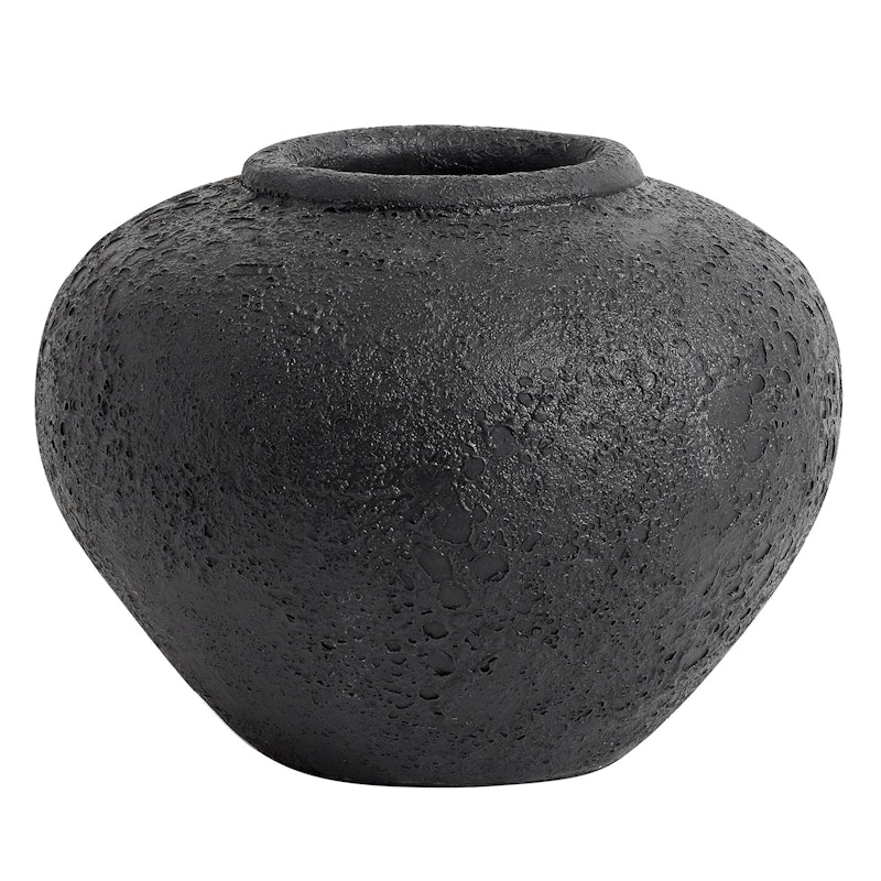Luna Decorative Pot Black, 18 cm