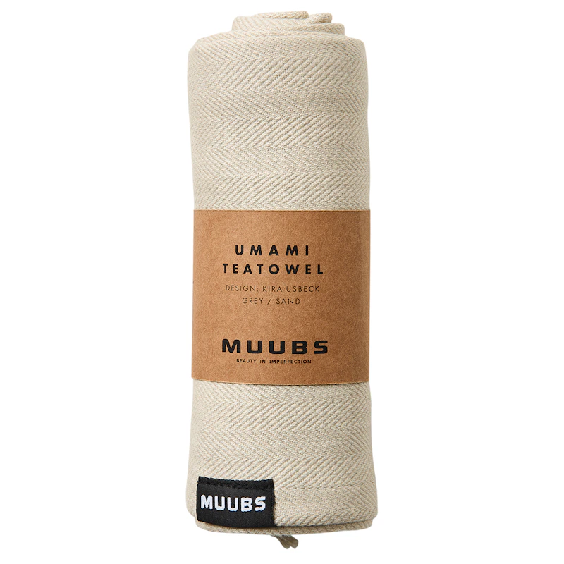 Umami Tea Towel 50x70 cm, Grey / Sand