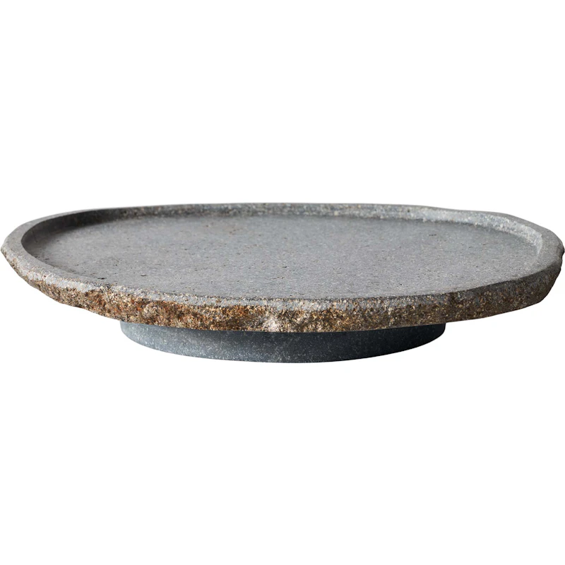 Valley Serving Tray Ø30 cm, Grey / Nature