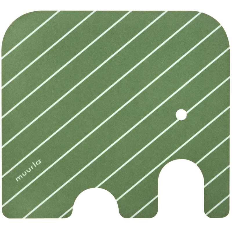 Elephant Coaster 10x11 cm, Green