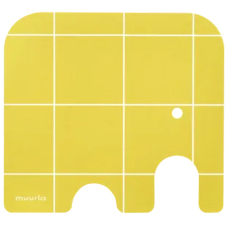 Elephant Coaster 10x11 cm, Yellow