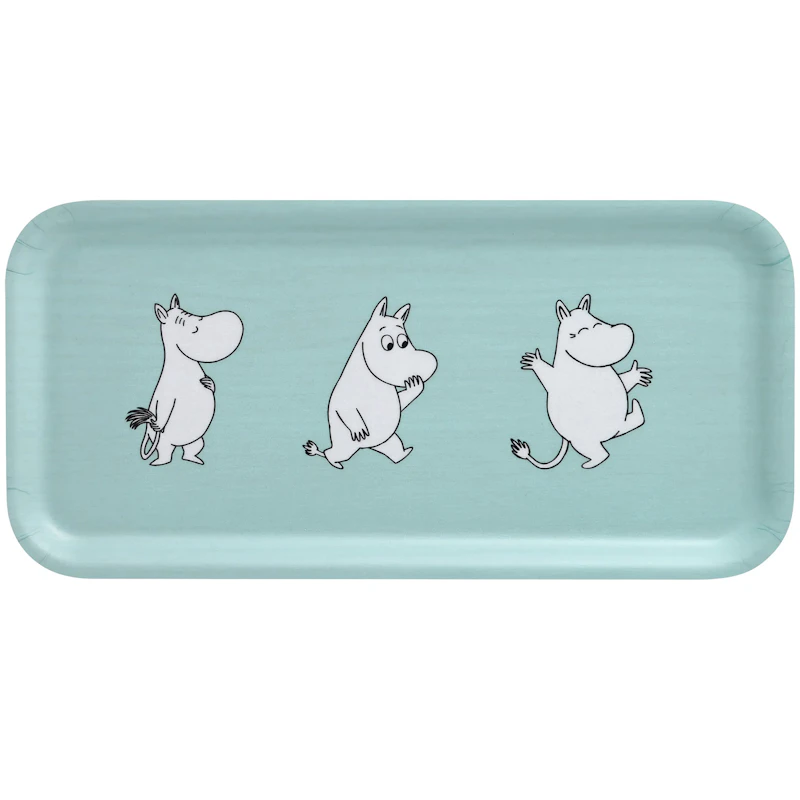 Moomin Retro Tray 27x13 cm, Light Blue
