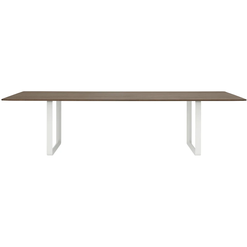 70/70 Table 108x295 cm, Solid Smoked Oak / White