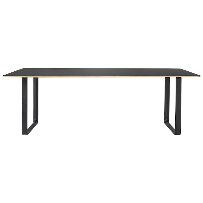 70/70 Table 108x295 cm, Linoleum Black / Black