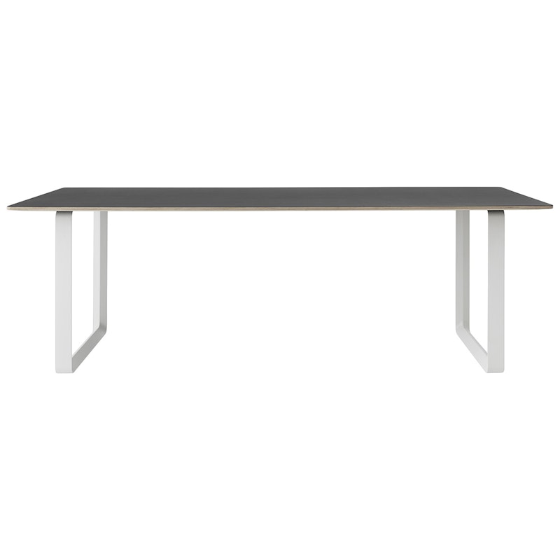 70/70 Table 108x295 cm, Linoleum Black / Grey