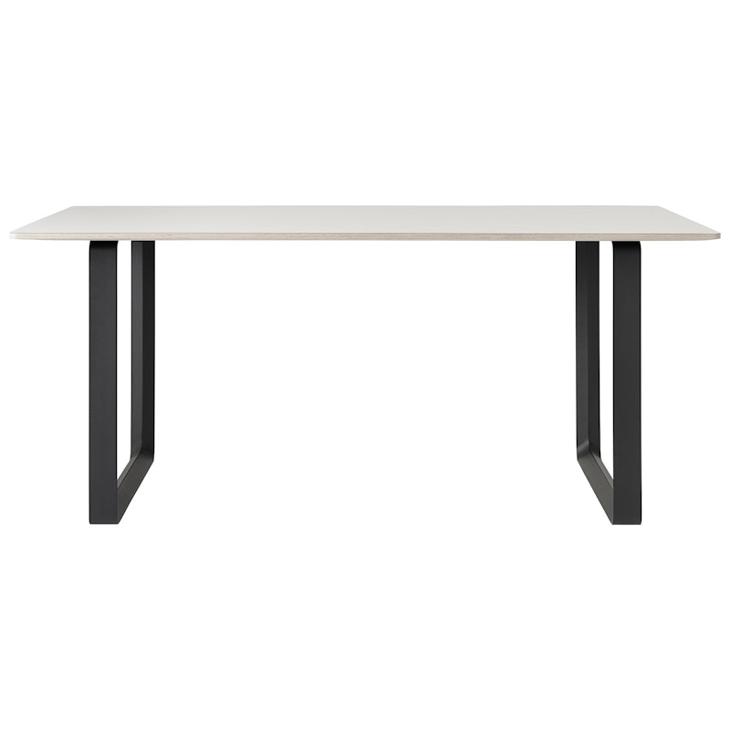 70/70 Table 108x295 cm, Linoleum Grey / Black