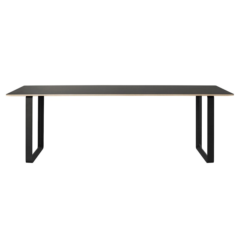 70/70 Table 90x225 cm, Linoleum Black / Black