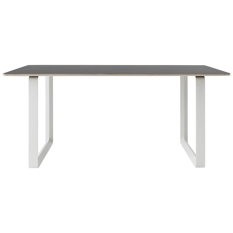 70/70 Table 85x170 cm, Linoleum Black / Grey