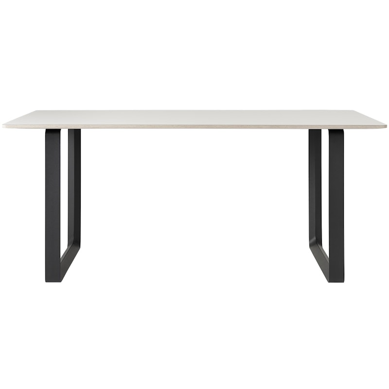 70/70 Table 85x170 cm, Laminate White / Black