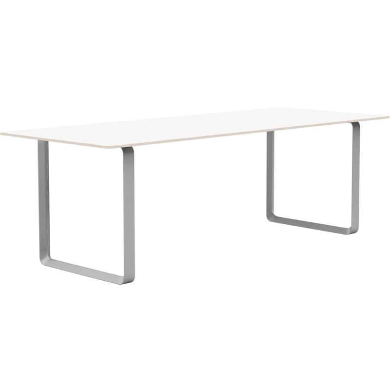 70/70 Table 85x170 cm, Laminate White / Grey