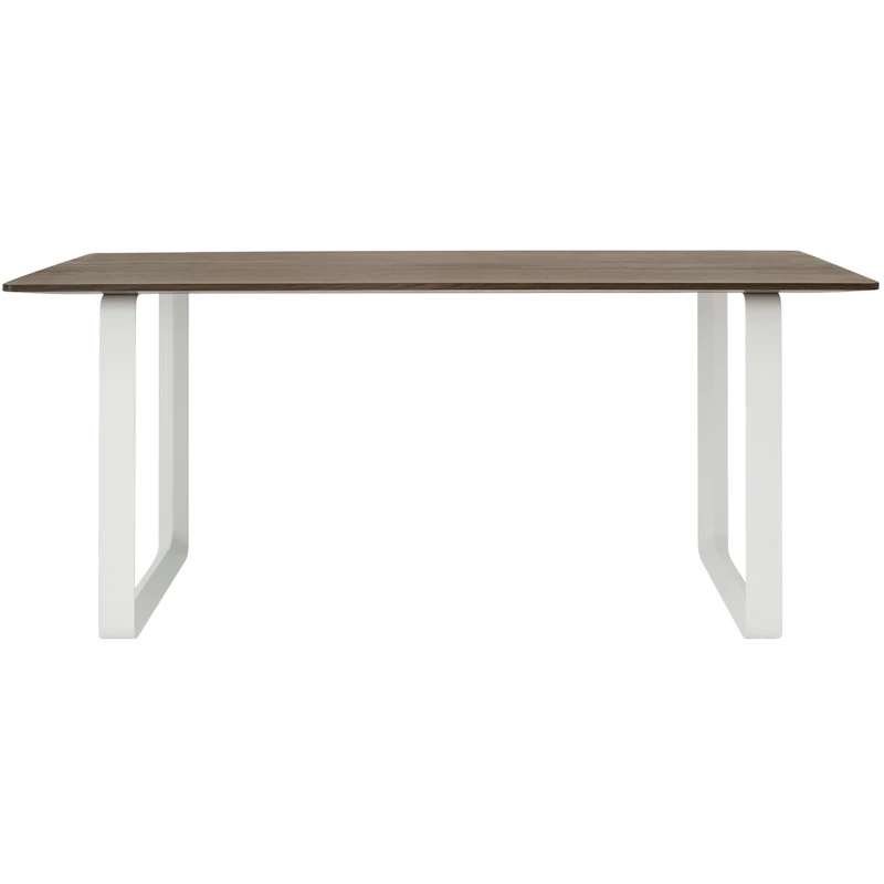 70/70 Table 85x170 cm, Solid Smoked Oak / White