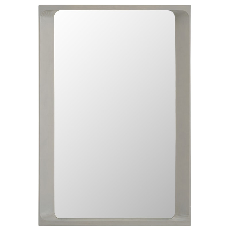 Arced Wall Mirror 55x80 cm, Light Grey