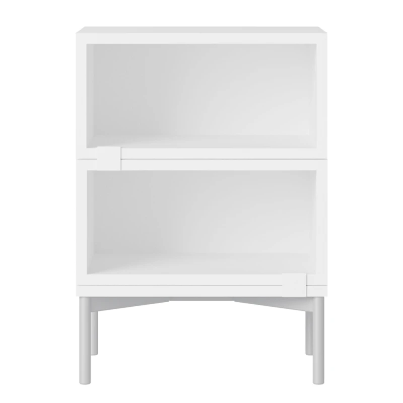 Stacked Configuration 1 Bedside Table, White