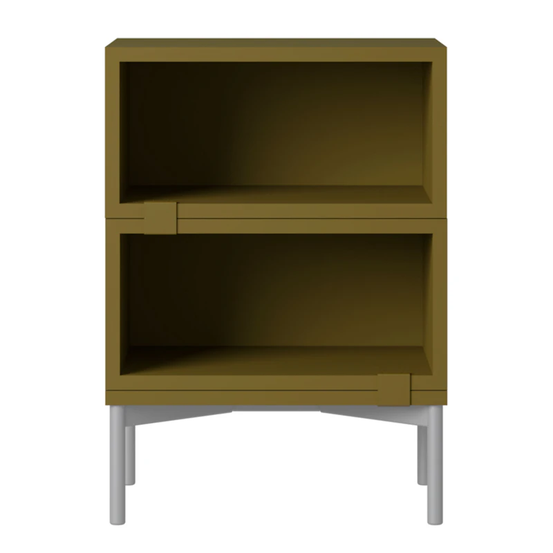 Stacked Configuration 1 Bedside Table, Dark Green