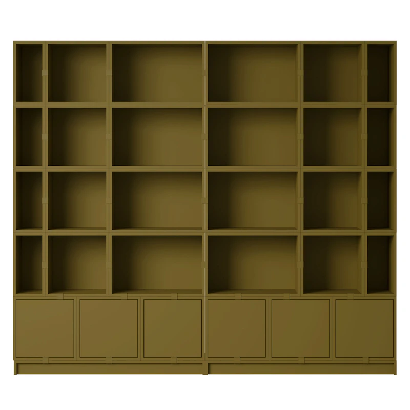 Stacked Configuration 1 Bookcase, Dark Green