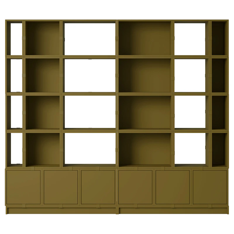 Stacked Configuration 1 Bookshelf, Dark Green