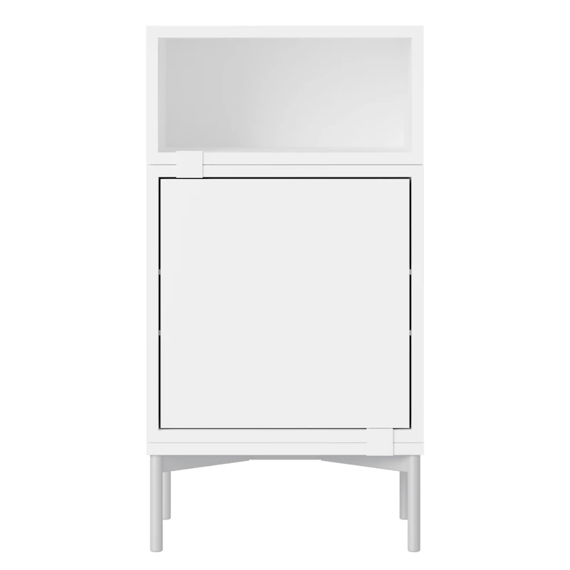 Stacked Configuration 2 Bedside Table, White