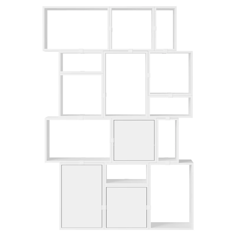 Stacked Configuration 2 Bookshelf, White