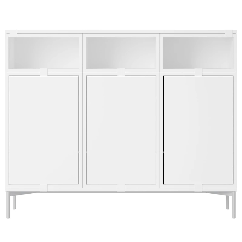 Stacked Configuration 3 Sideboard, White