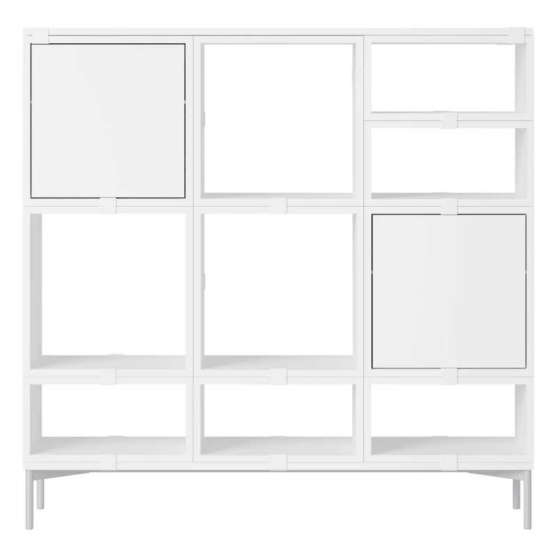 Stacked Configuration 3 Storage shelf, White