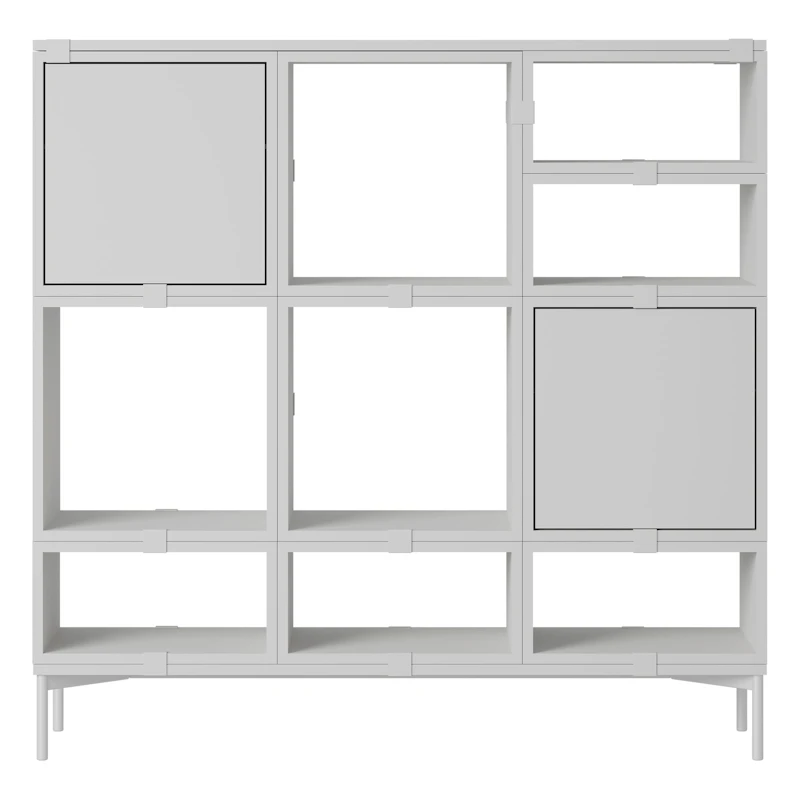 Stacked Configuration 3 Storage shelf, Grey