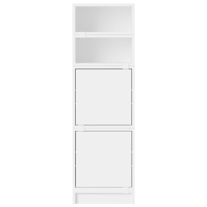 Stacked Configuration 4 Office Shelf, White