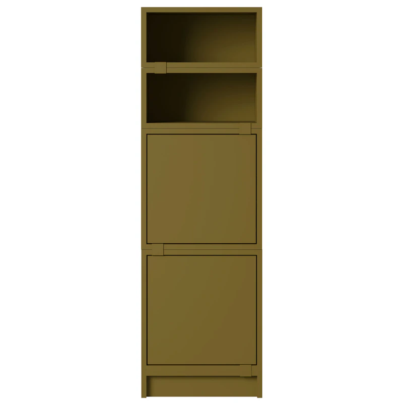 Stacked Configuration 4 Office Shelf, Dark Green